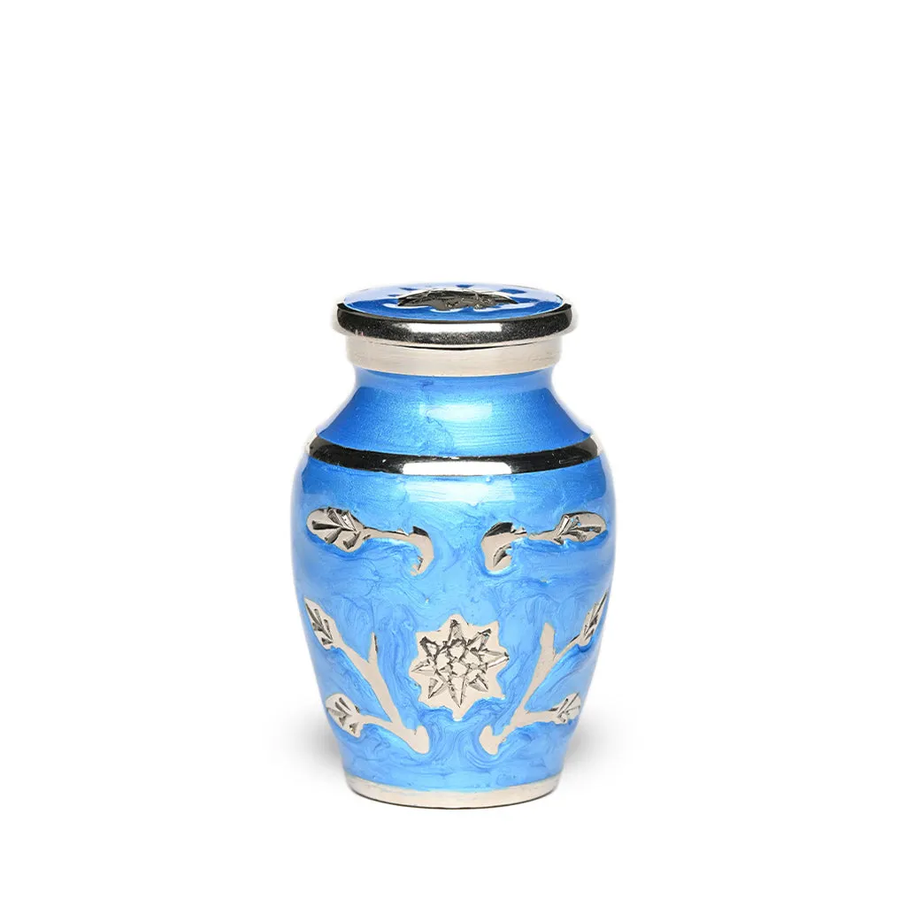 KEEPSAKE Brass urn -1500-  Florentine Corn Flower Design