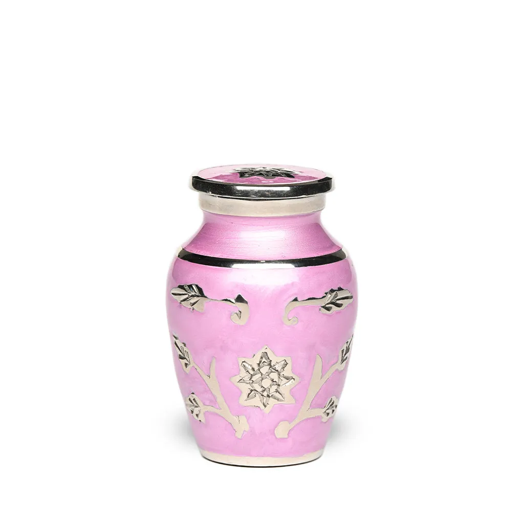 KEEPSAKE Brass urn -1500-  Florentine Corn Flower Design