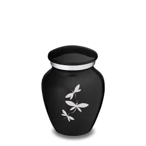 Keepsake Embrace Black Dragonflies Cremation Urn