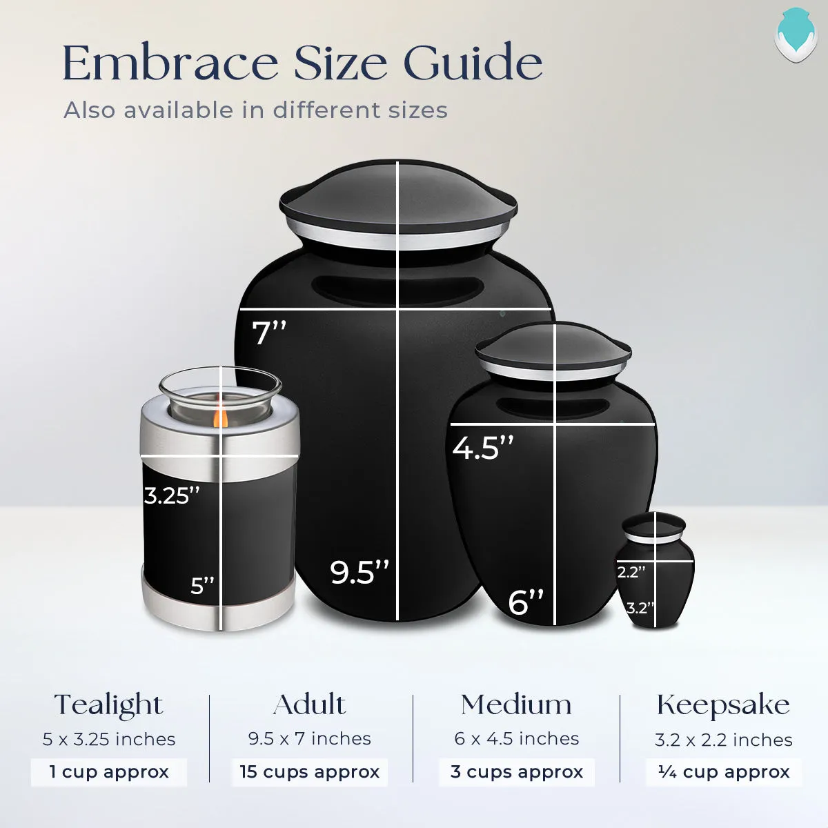 Keepsake Embrace Black Football Cremation Urn