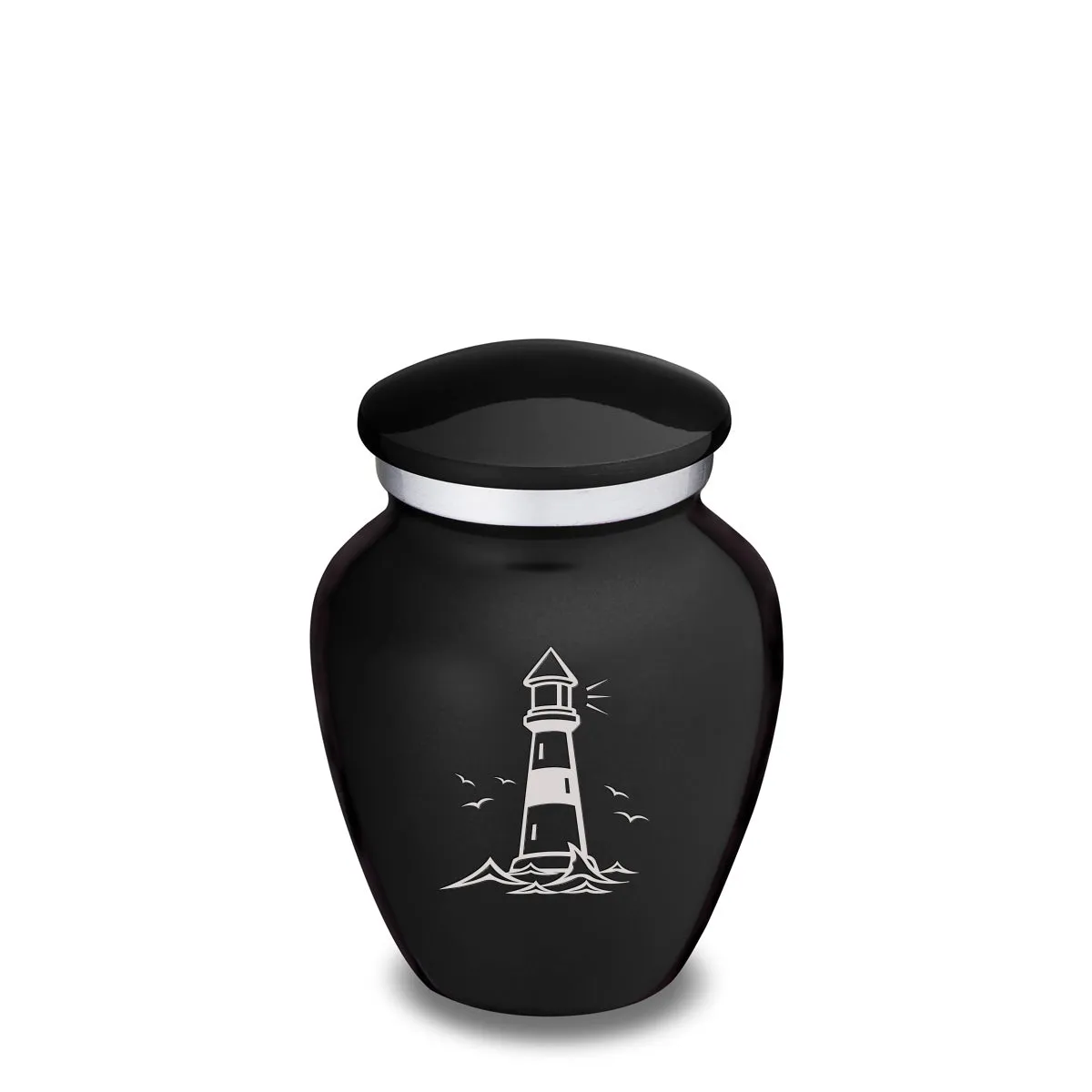 Keepsake Embrace Black Lighthouse Cremation Urn