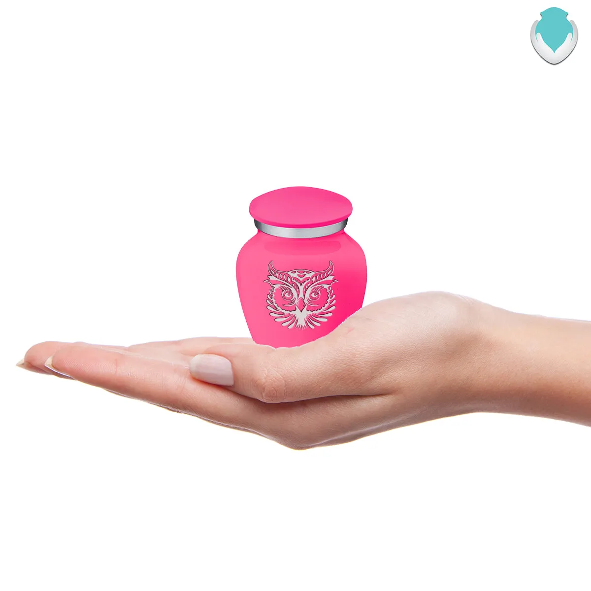 Keepsake Embrace Bright Pink Owl Cremation Urn