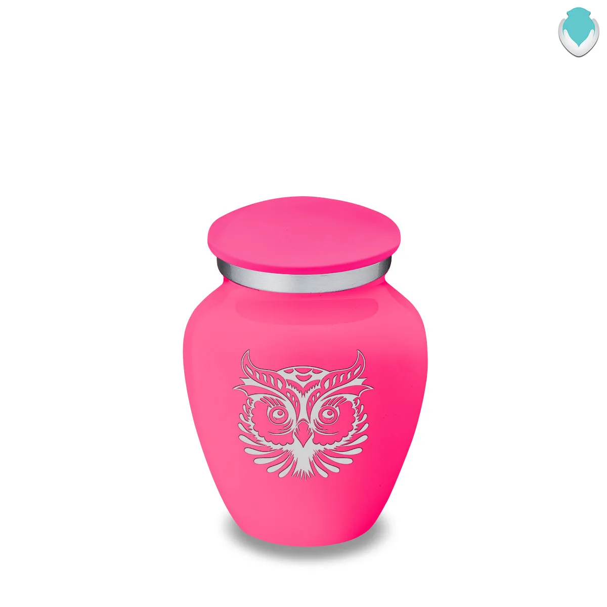 Keepsake Embrace Bright Pink Owl Cremation Urn