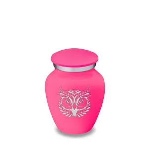 Keepsake Embrace Bright Pink Owl Cremation Urn