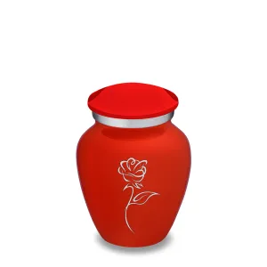 Keepsake Embrace Bright Red Rose Cremation Urn