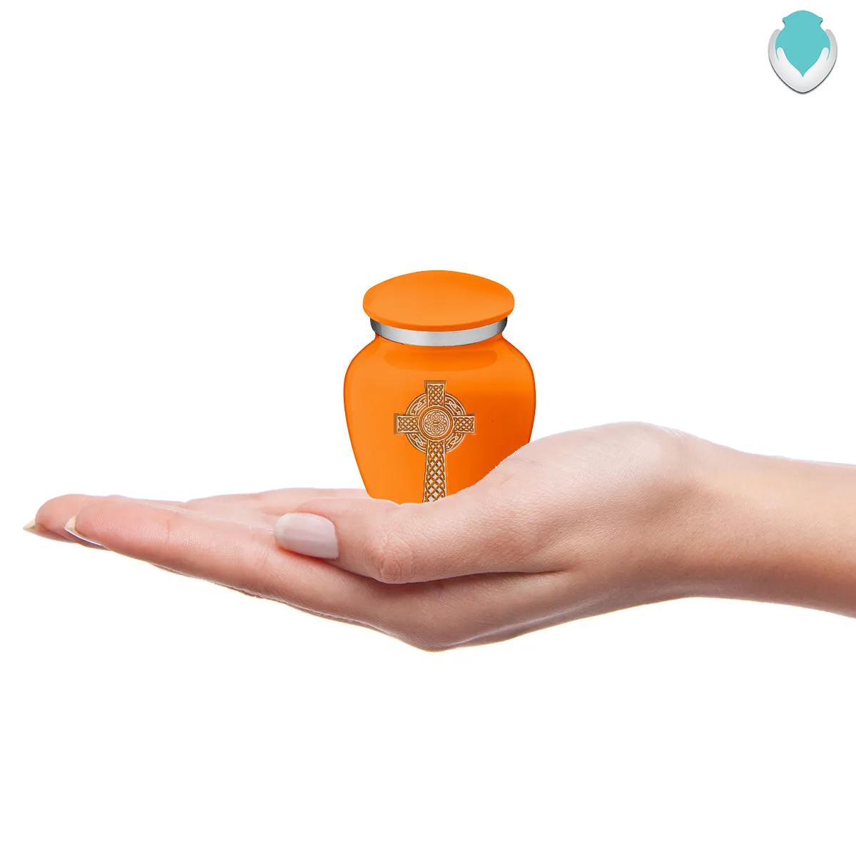 Keepsake Embrace Burnt Orange Celtic Cross Cremation Urn