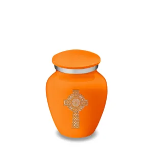 Keepsake Embrace Burnt Orange Celtic Cross Cremation Urn