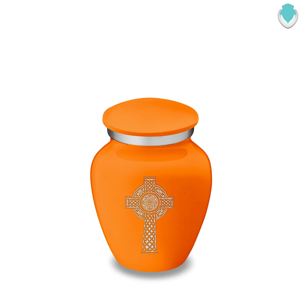 Keepsake Embrace Burnt Orange Celtic Cross Cremation Urn
