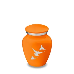 Keepsake Embrace Burnt Orange Doves Cremation Urn