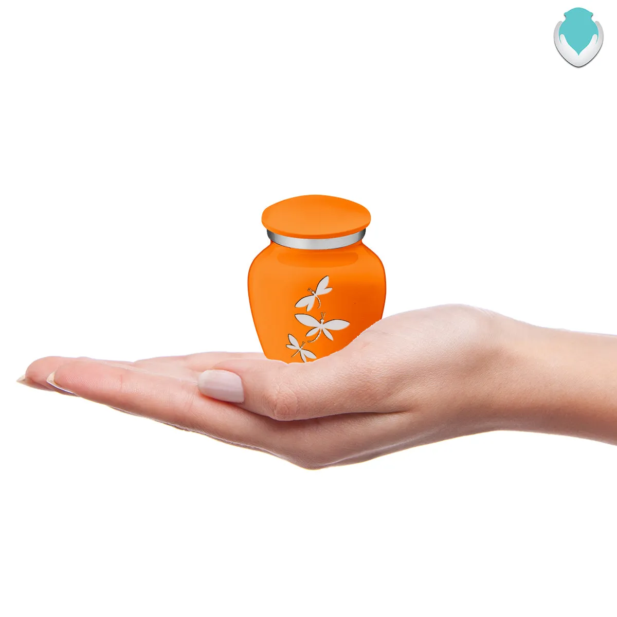 Keepsake Embrace Burnt Orange Dragonflies Cremation Urn
