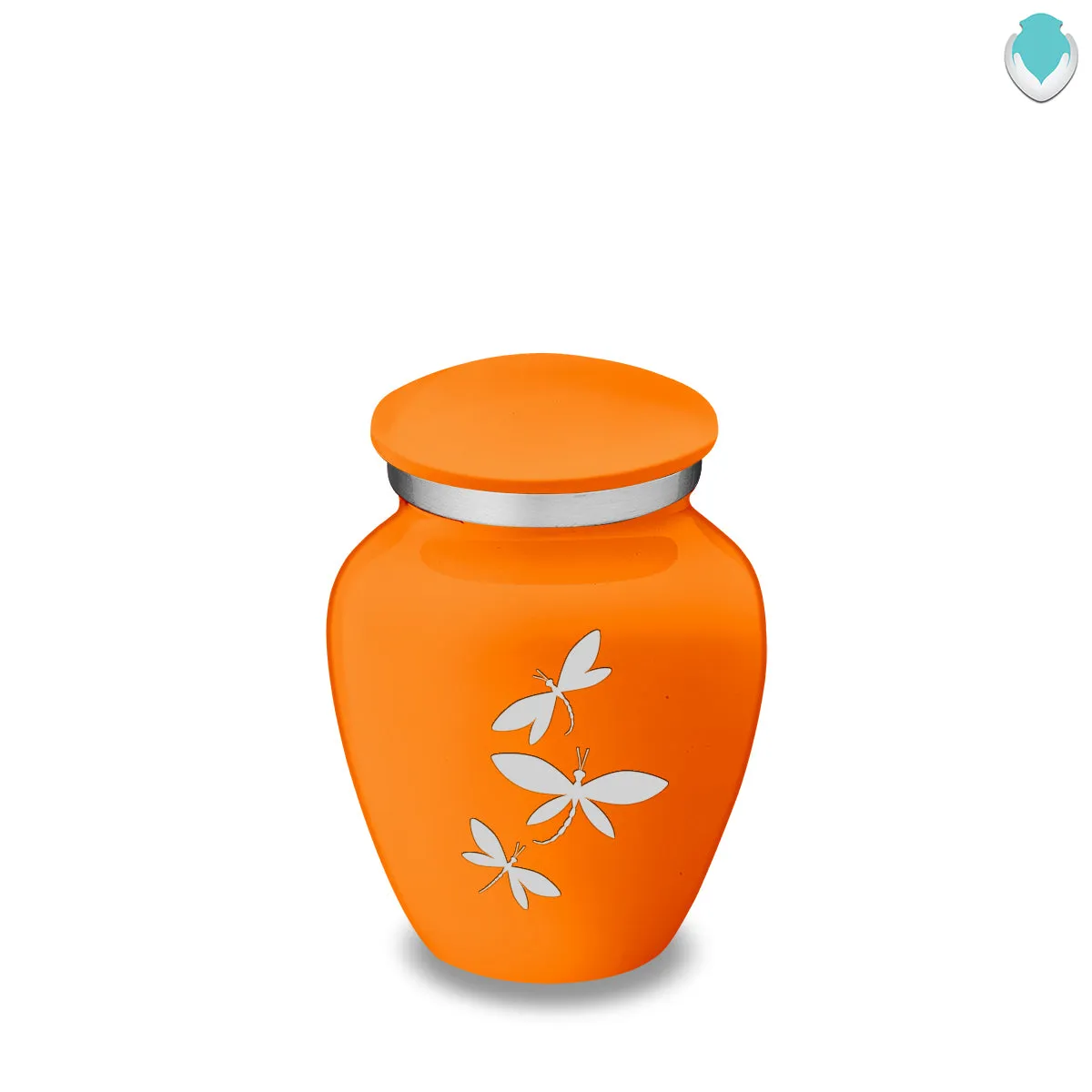 Keepsake Embrace Burnt Orange Dragonflies Cremation Urn