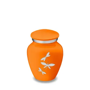 Keepsake Embrace Burnt Orange Dragonflies Cremation Urn