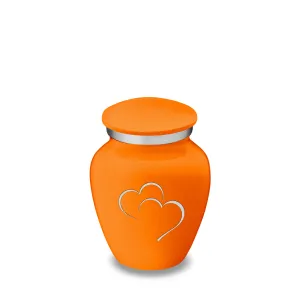Keepsake Embrace Burnt Orange Hearts Cremation Urn