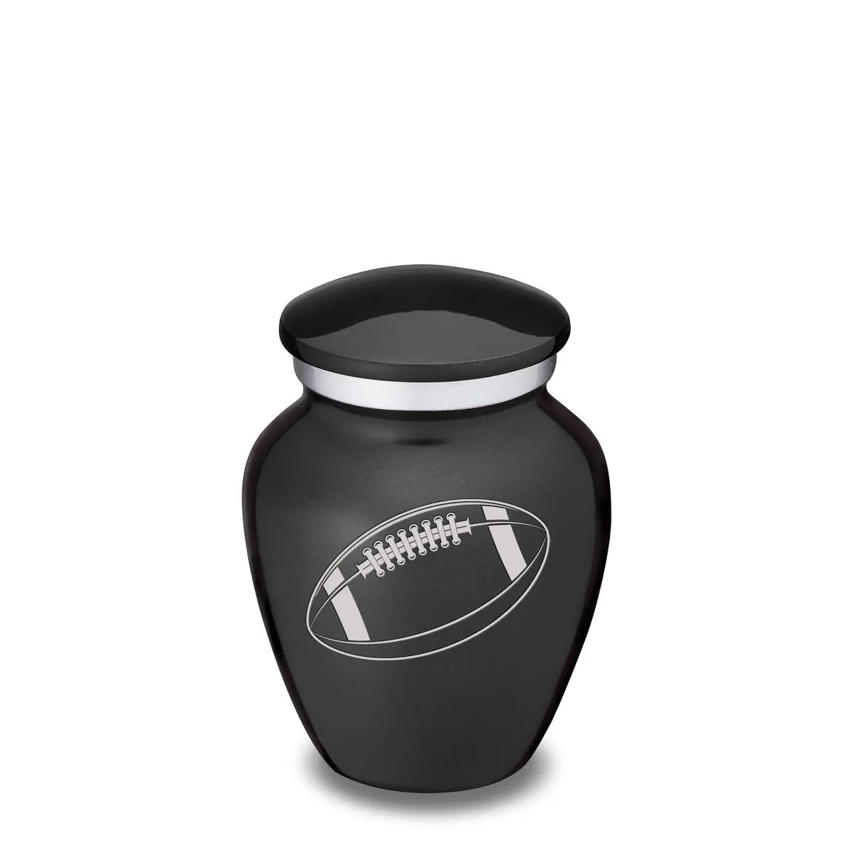 Keepsake Embrace Charcoal Football Cremation Urn