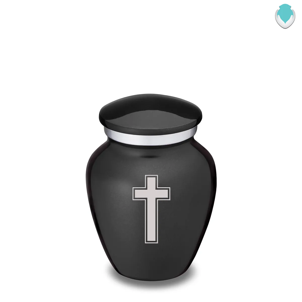 Keepsake Embrace Charcoal Simple Cross Cremation Urn