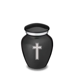 Keepsake Embrace Charcoal Simple Cross Cremation Urn