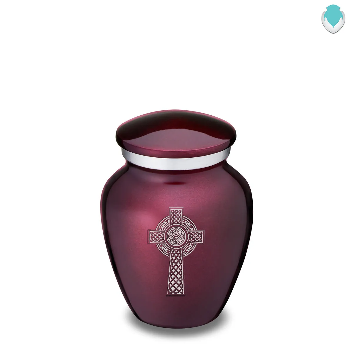 Keepsake Embrace Cherry Purple Celtic Cross Cremation Urn