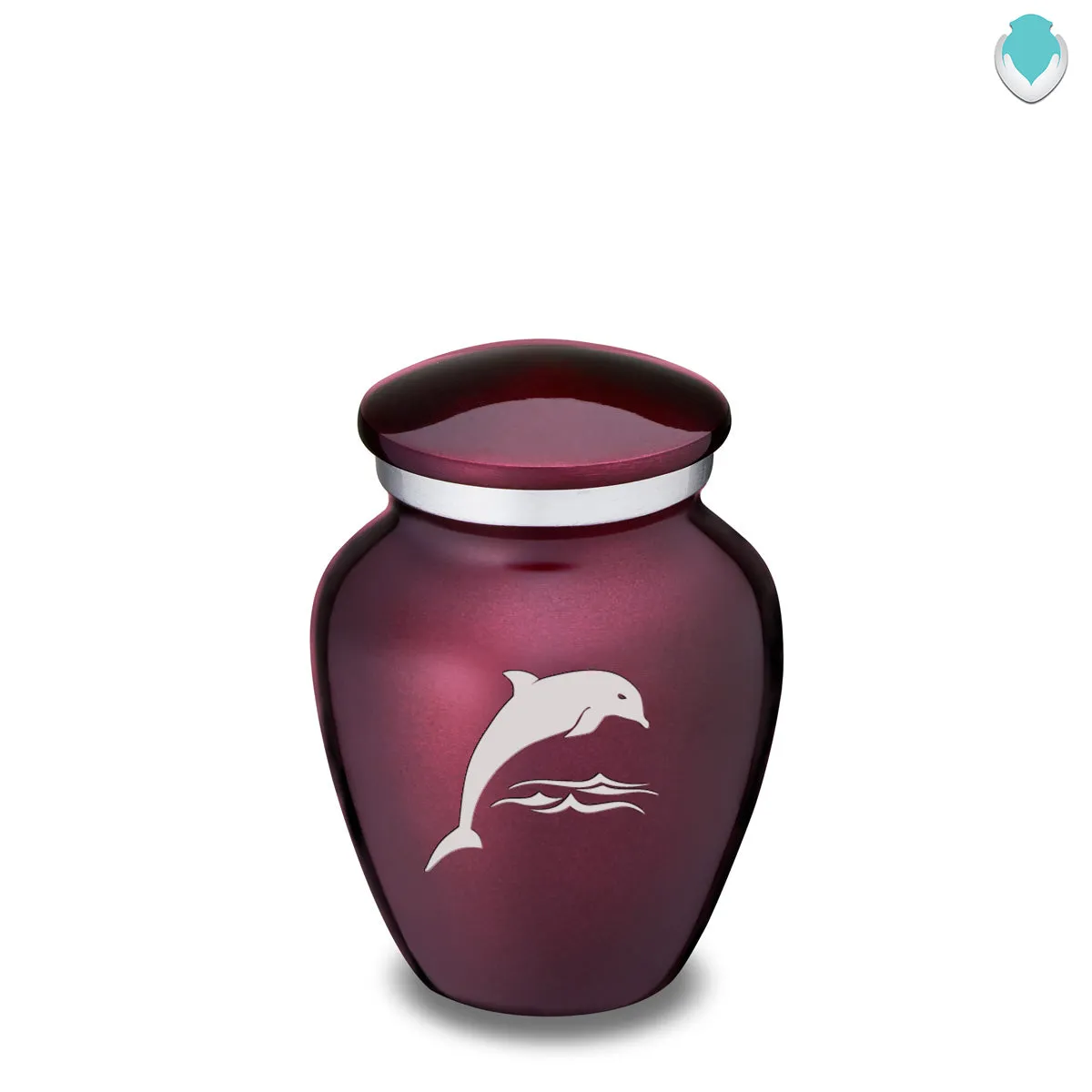 Keepsake Embrace Cherry Purple Dolphin Cremation Urn