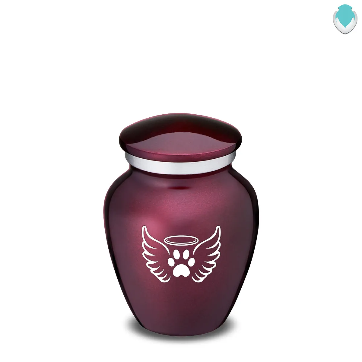 Keepsake Embrace Cherry Purple Pet Angel Wings Cremation Urn