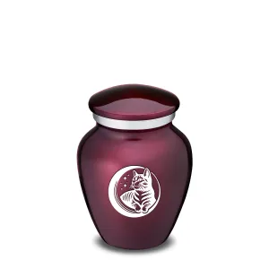 Keepsake Embrace Cherry Purple Pet Cute Cat Cremation Urn