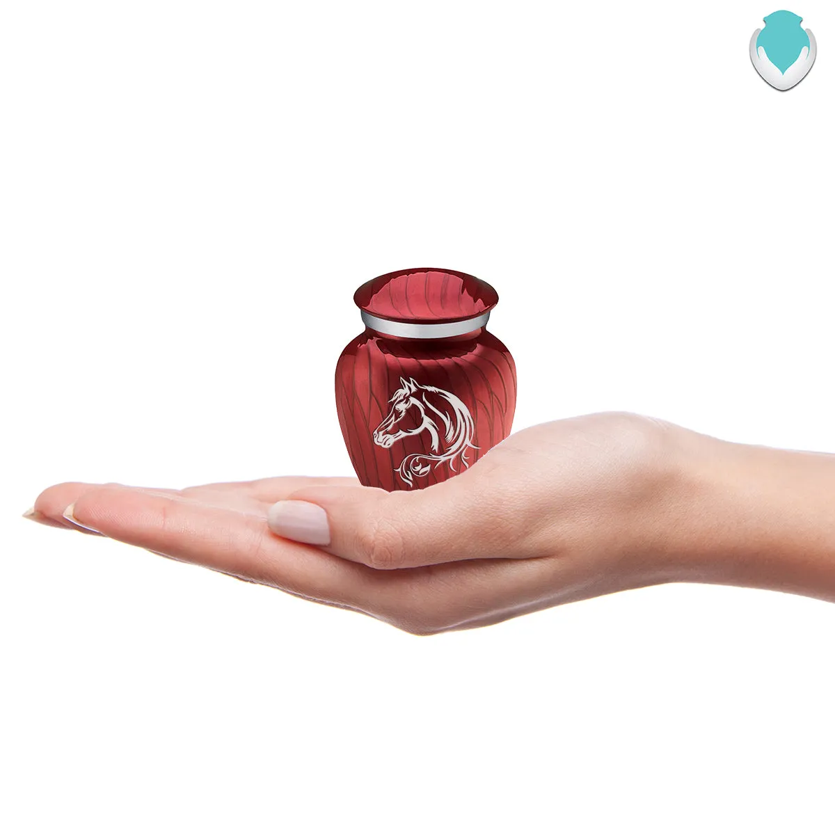 Keepsake Embrace Pearl Candy Red Horse Cremation Urn