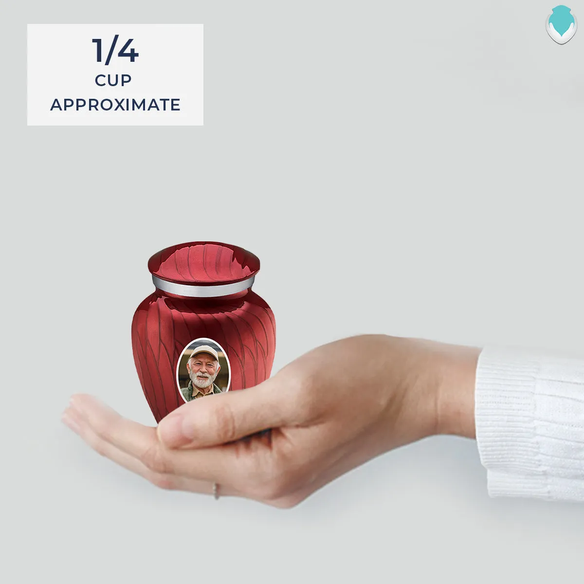 Keepsake Embrace Pearl Candy Red Portrait Cremation Urn