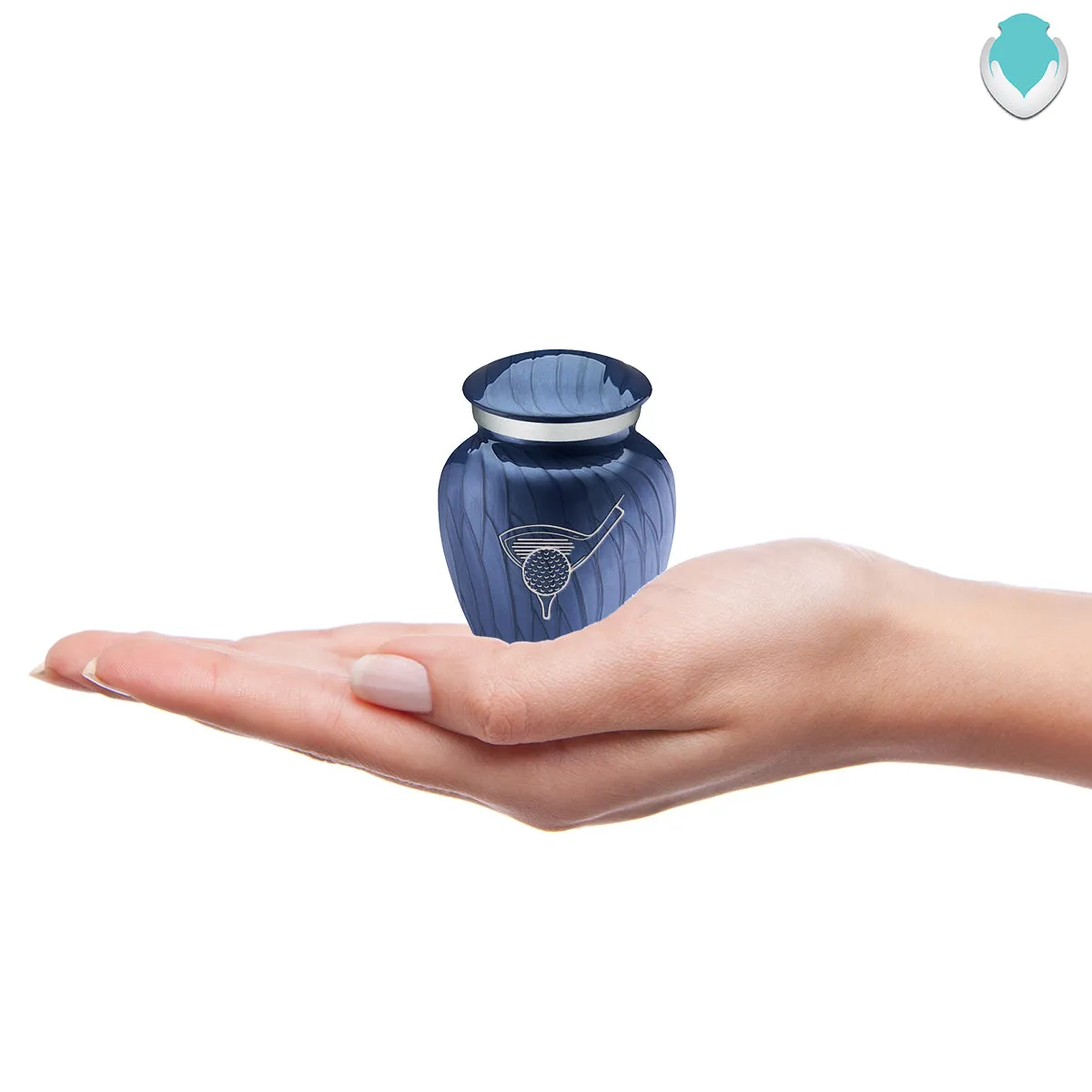 Keepsake Embrace Pearl Cobalt Blue Golf Cremation Urn