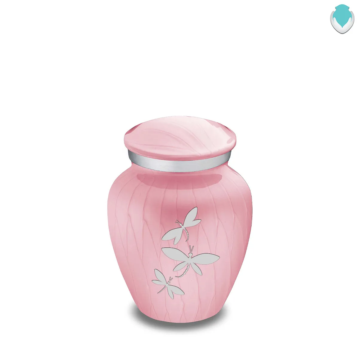 Keepsake Embrace Pearl Light Pink Dragonflies Cremation Urn