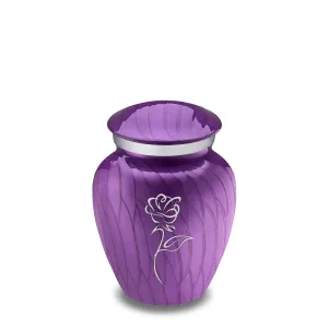Keepsake Embrace Pearl Purple Rose Cremation Urn