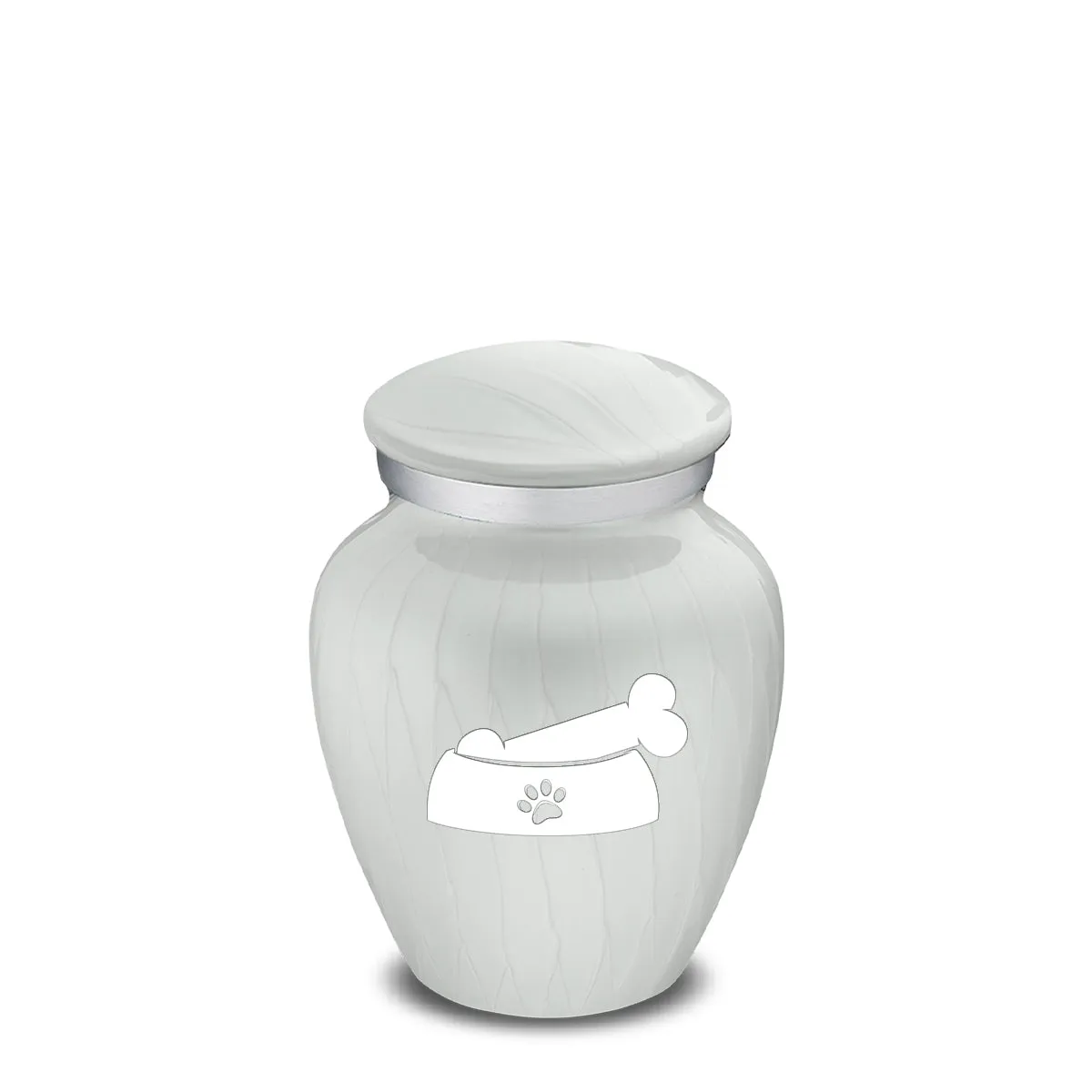 Keepsake  Embrace Pearl White Pet Dog Bone Cremation Urn