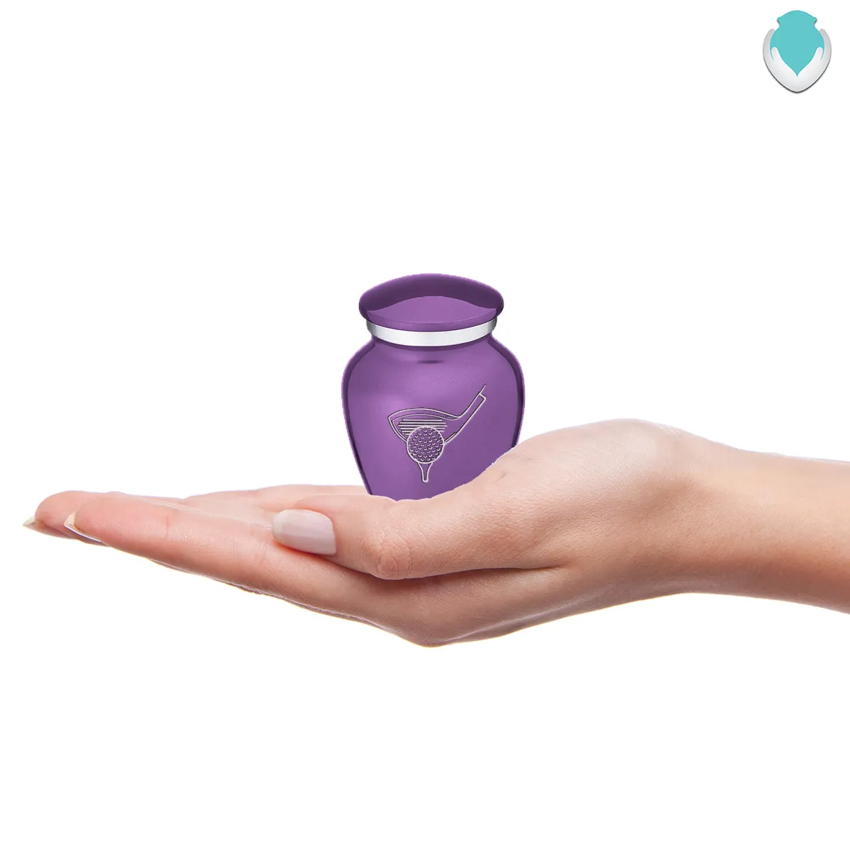 Keepsake Embrace Purple Golfer Cremation Urn