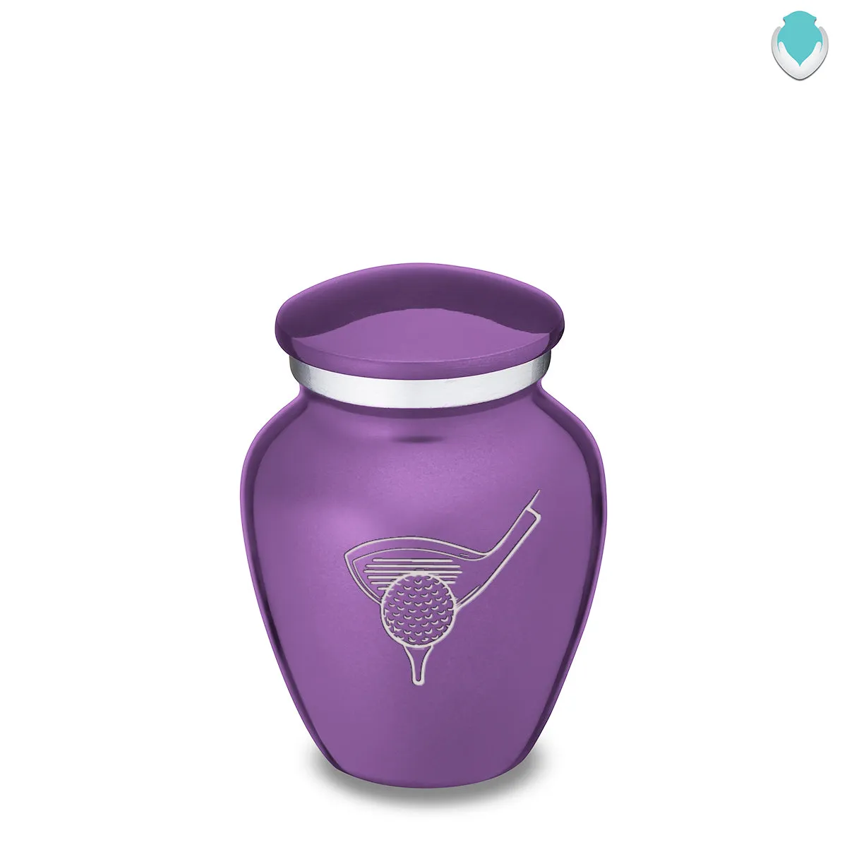 Keepsake Embrace Purple Golfer Cremation Urn
