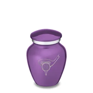 Keepsake Embrace Purple Golfer Cremation Urn