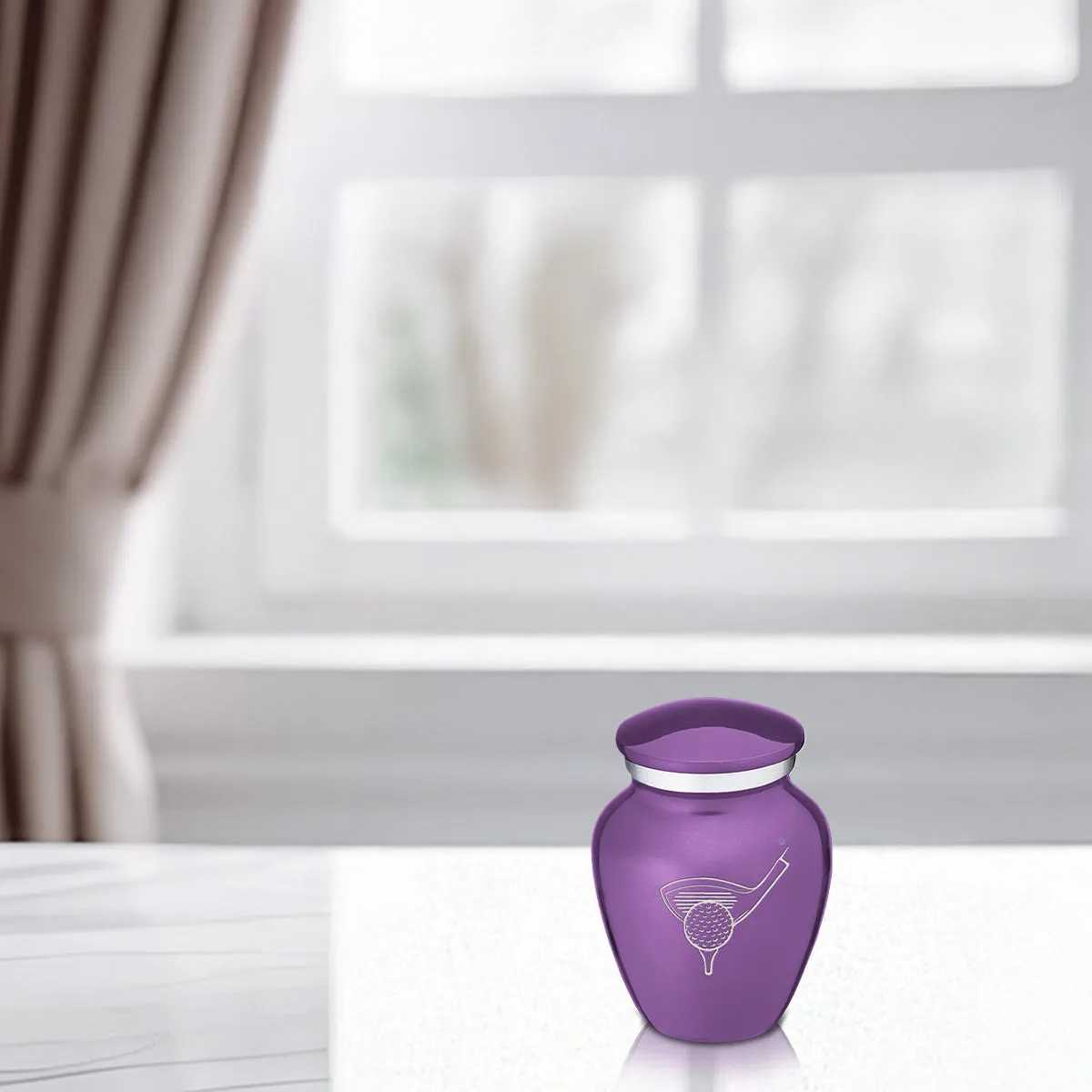 Keepsake Embrace Purple Golfer Cremation Urn
