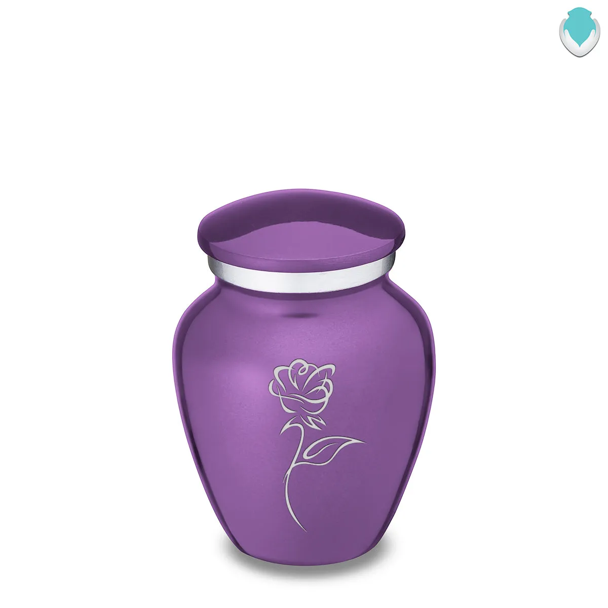 Keepsake Embrace Purple Rose Cremation Urn