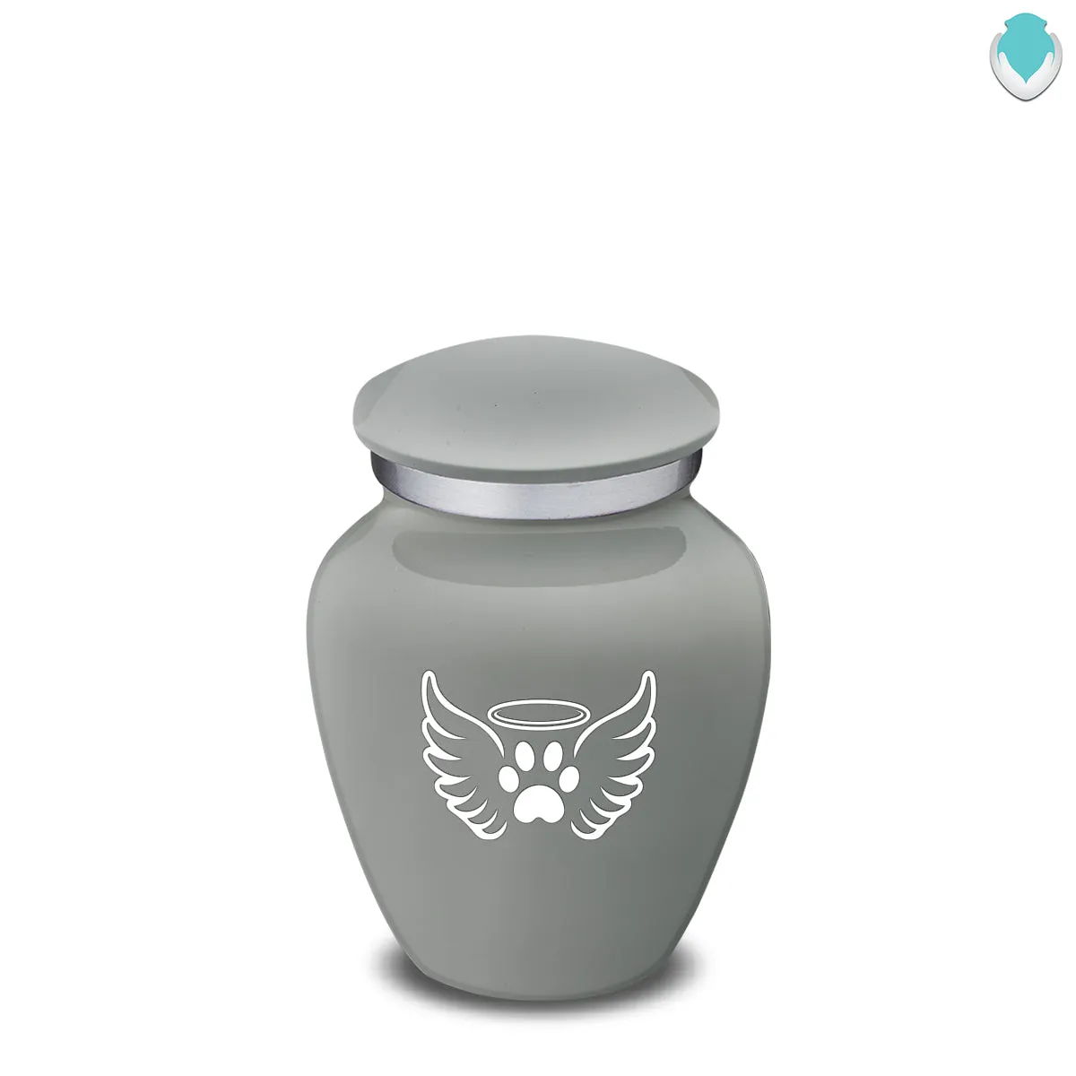 Keepsake Embrace Slate Grey Pet Angel Wings Cremation Urn