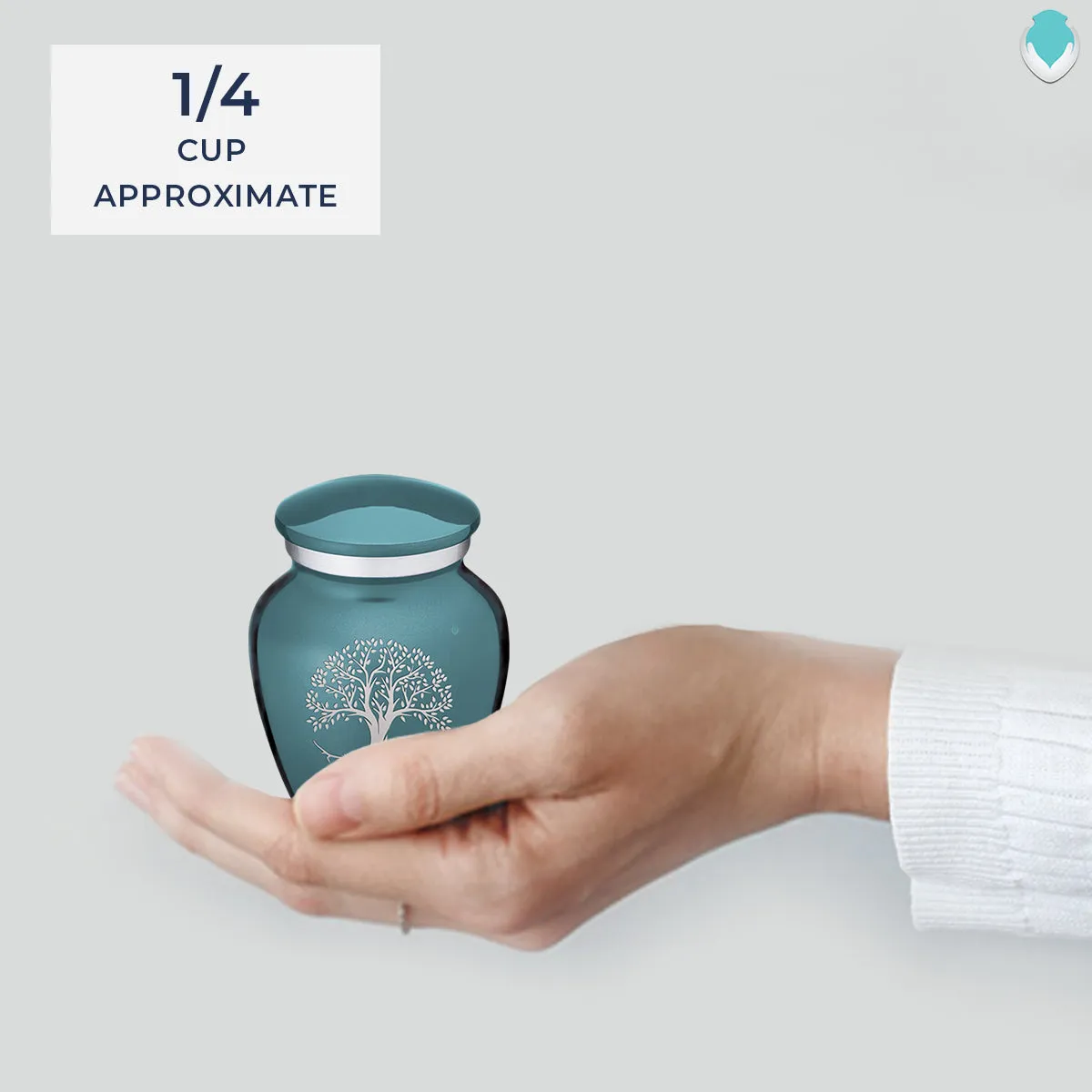 Keepsake Embrace Teal Tree of Life Cremation Urn