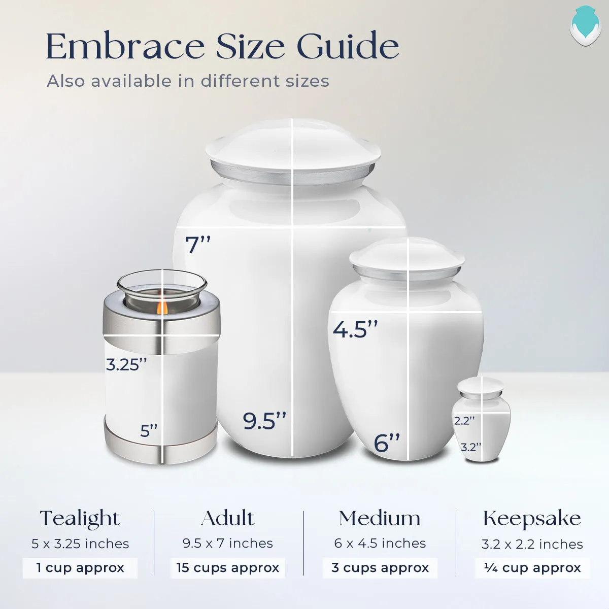 Keepsake Embrace White Angel Cremation Urn