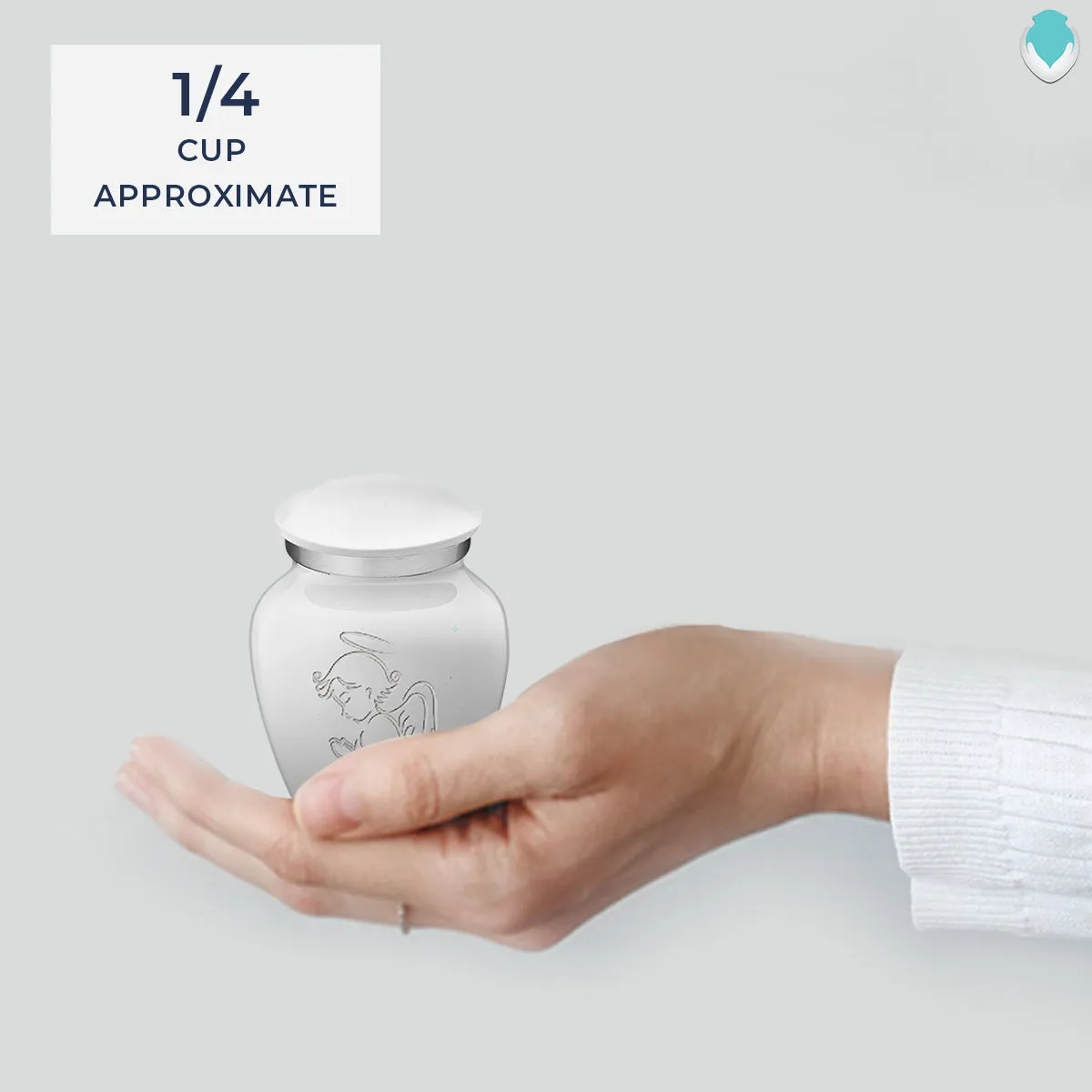 Keepsake Embrace White Angel Cremation Urn
