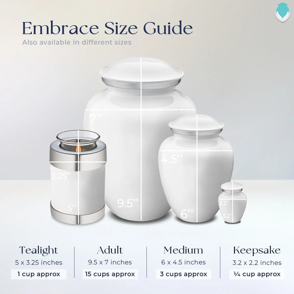 Keepsake Embrace White Doves Cremation Urn