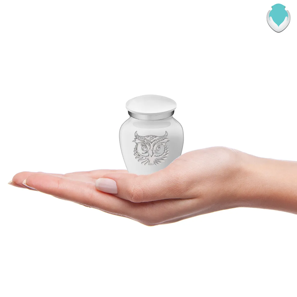 Keepsake Embrace White Owl Cremation Urn