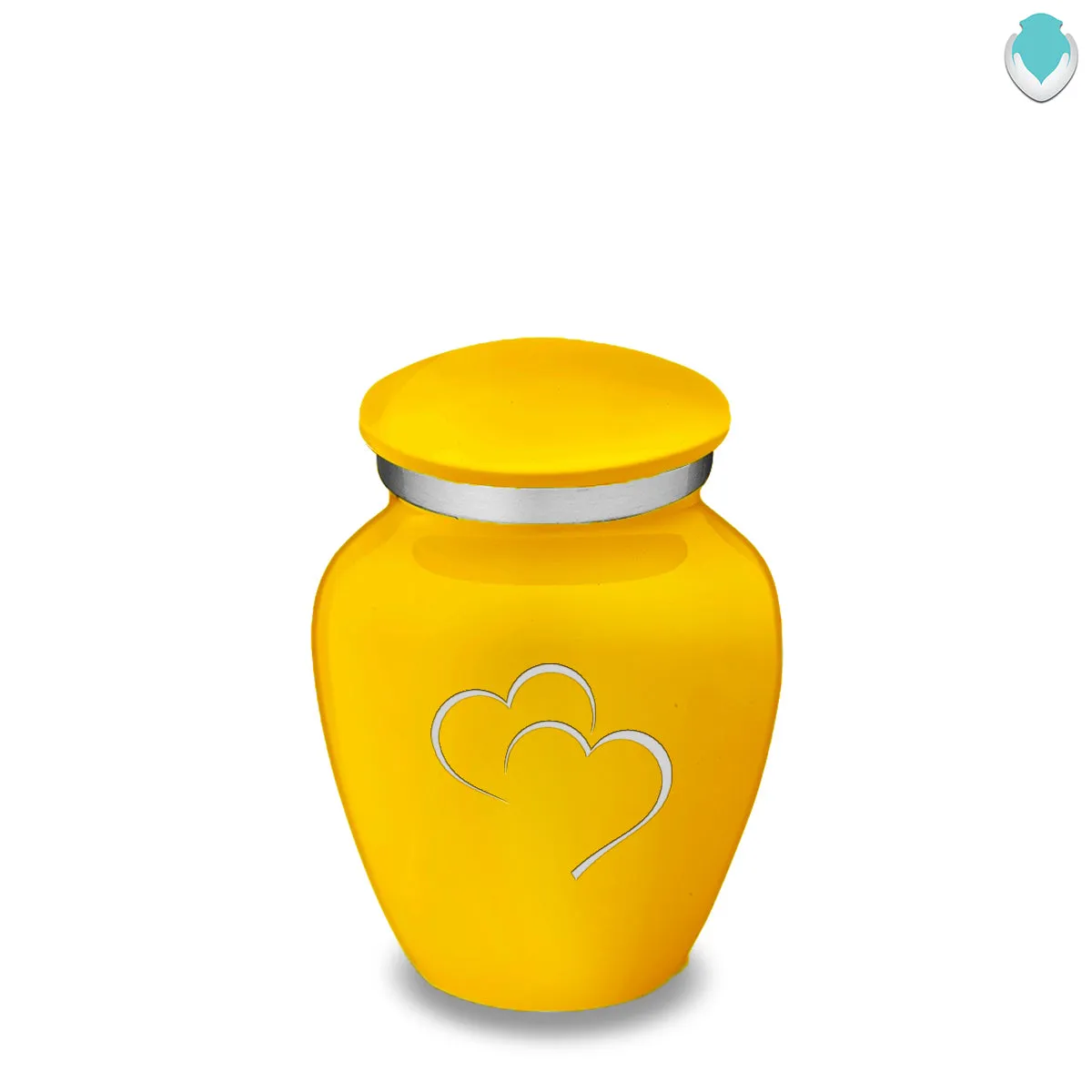Keepsake Embrace Yellow Hearts Cremation Urn
