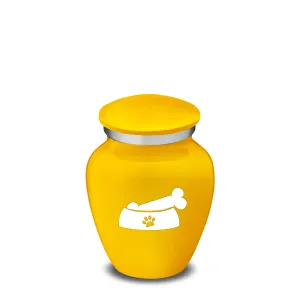 Keepsake  Embrace Yellow Pet Dog Bone Cremation Urn