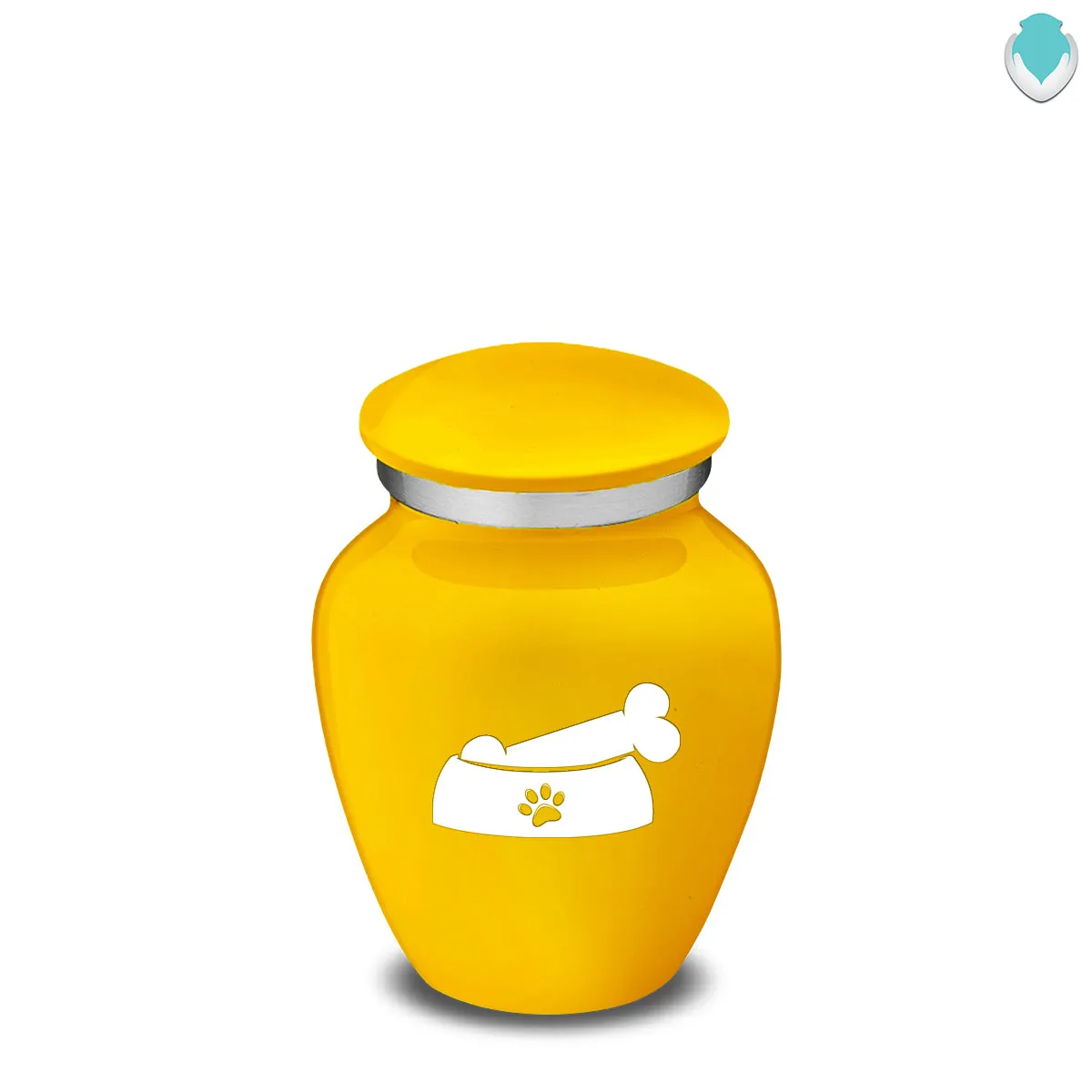 Keepsake  Embrace Yellow Pet Dog Bone Cremation Urn