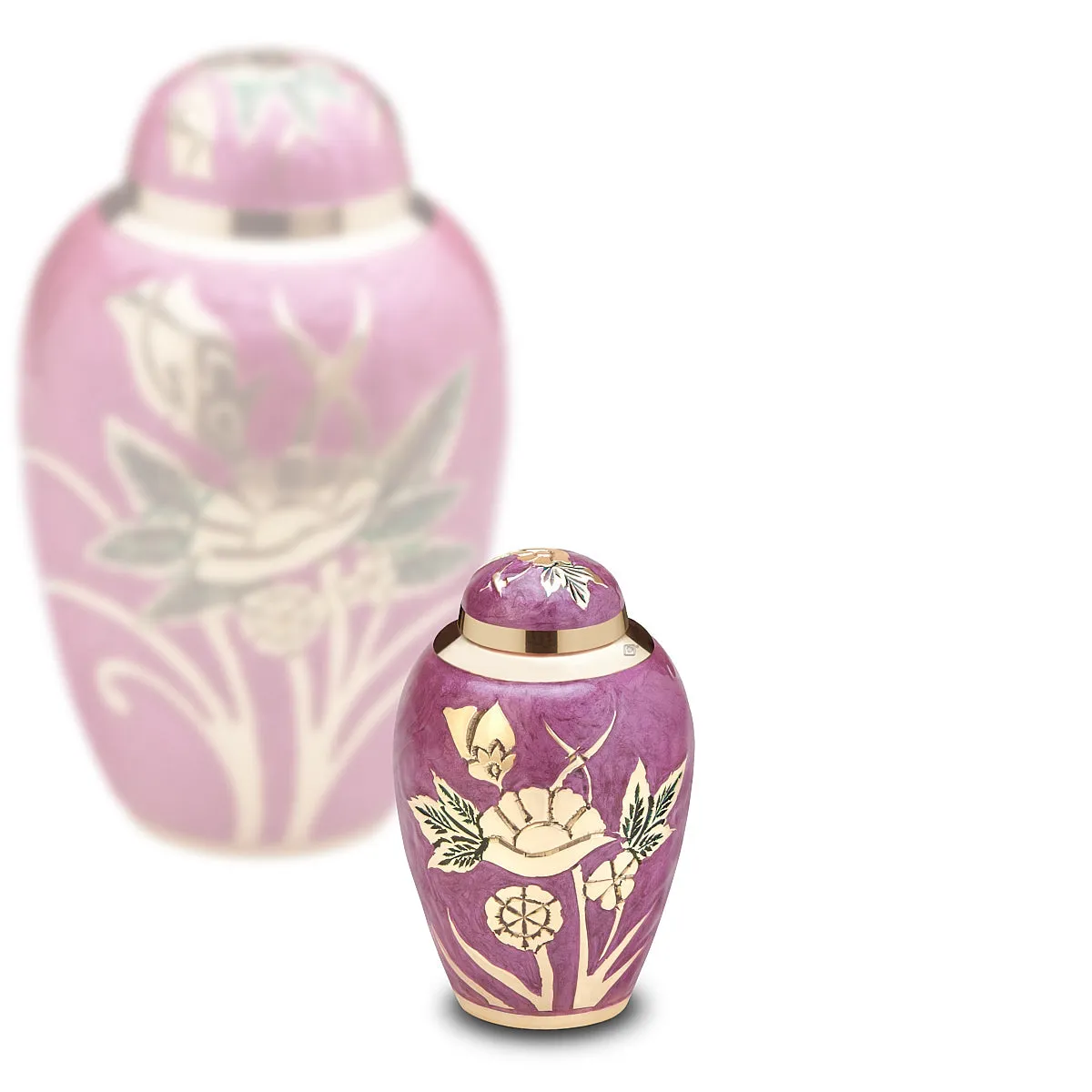 Keepsake Lilac Rose Cremation Urn