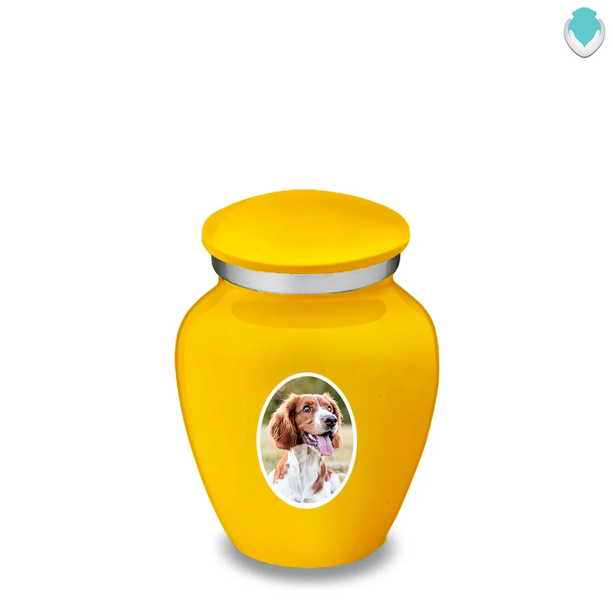 Keepsake Pet Embrace Yellow Portrait Cremation Urn