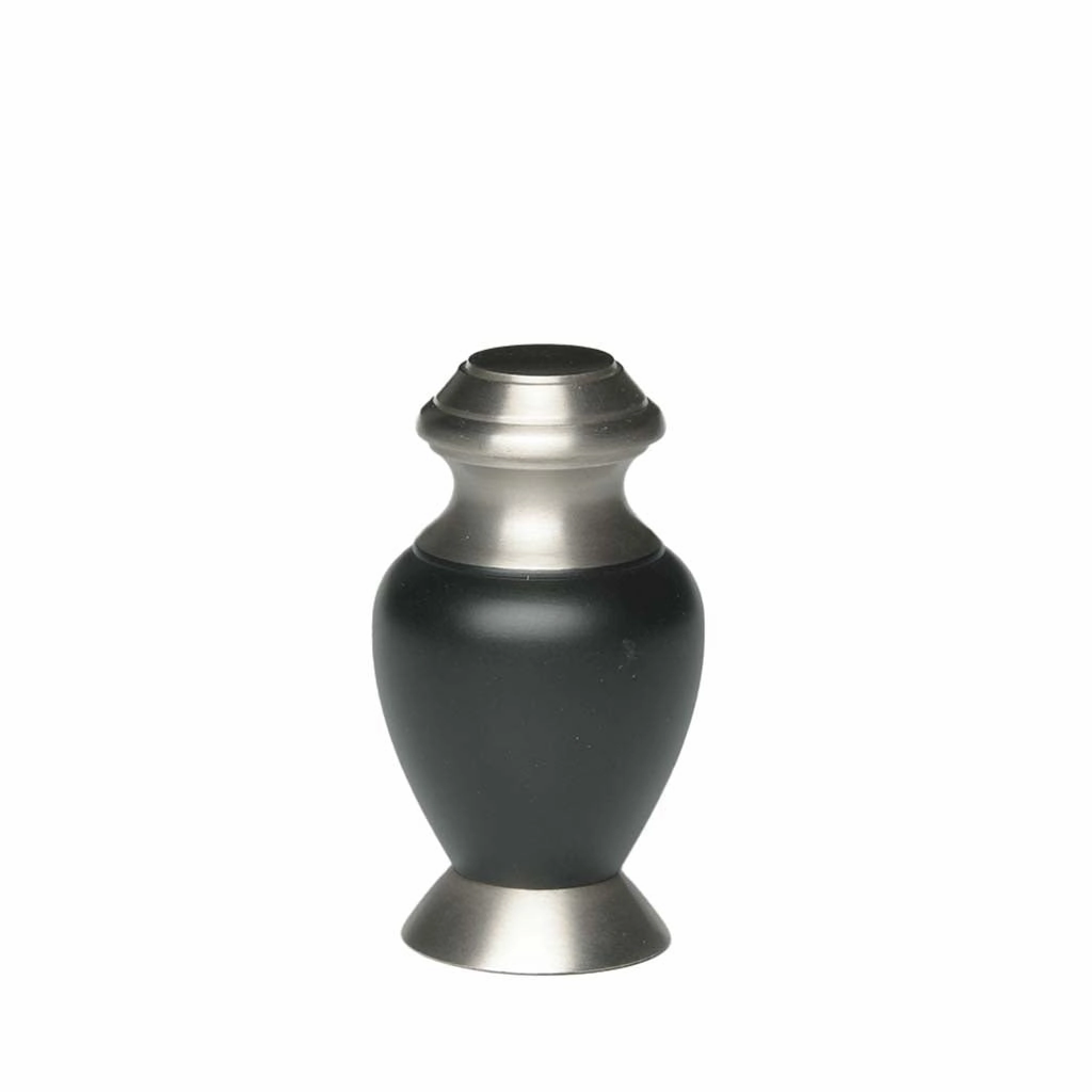 KEEPSAKE Brass urn -1966- Pewter with Matte Finish