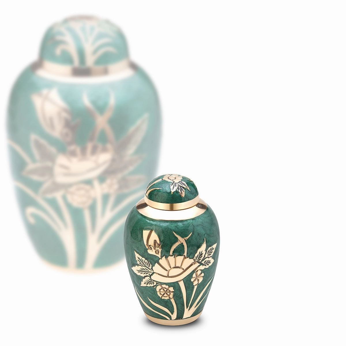 Keepsake Emerald Rose Cremation Urn