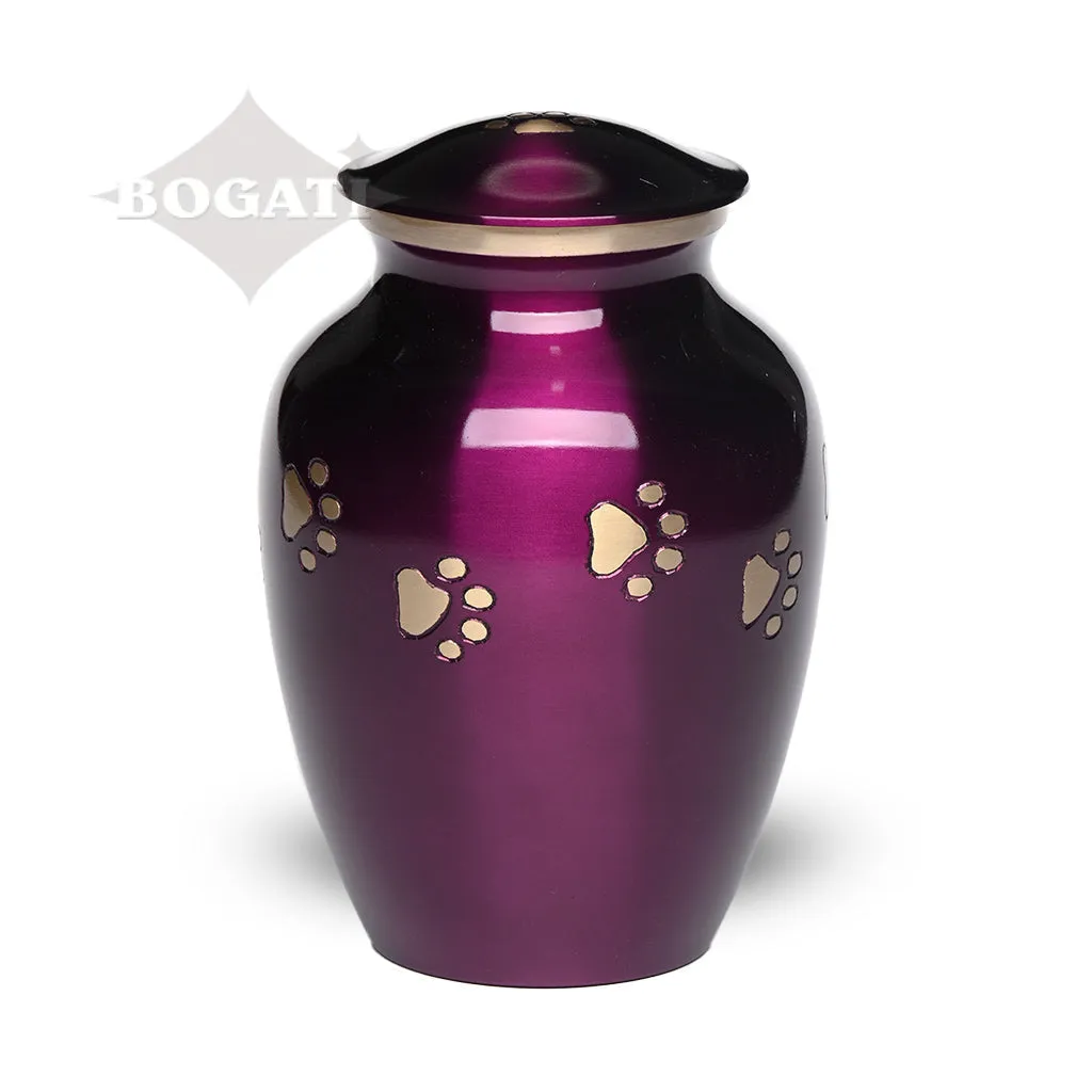 LARGE Brass Pet Urn - "Forever Paw"