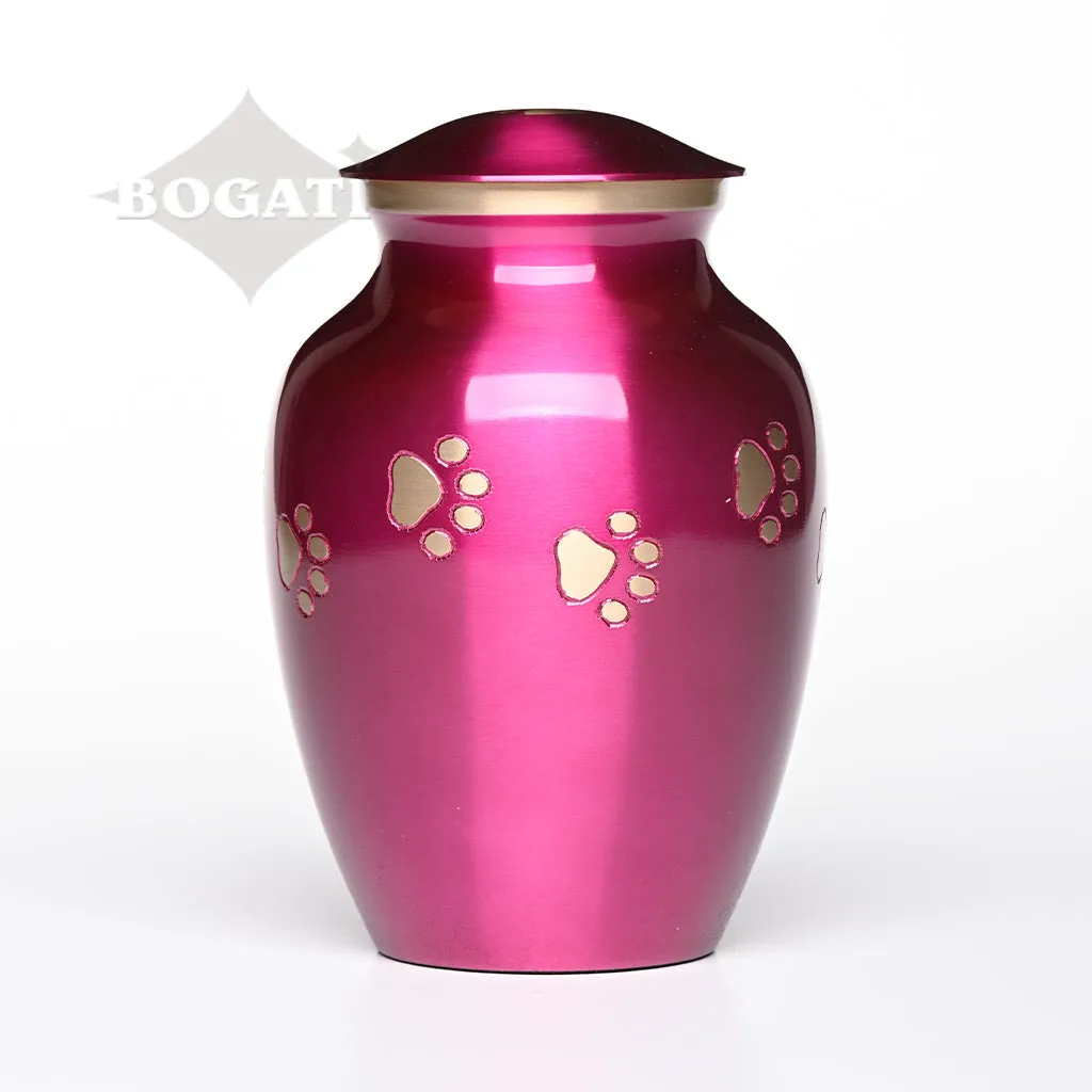 LARGE Brass Pet Urn - "Forever Paw"